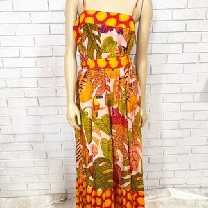 Farm Rio Women’s Summer Dream Ruffle Hem Maxi Dress